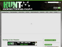 Tablet Screenshot of huntaddictions.com